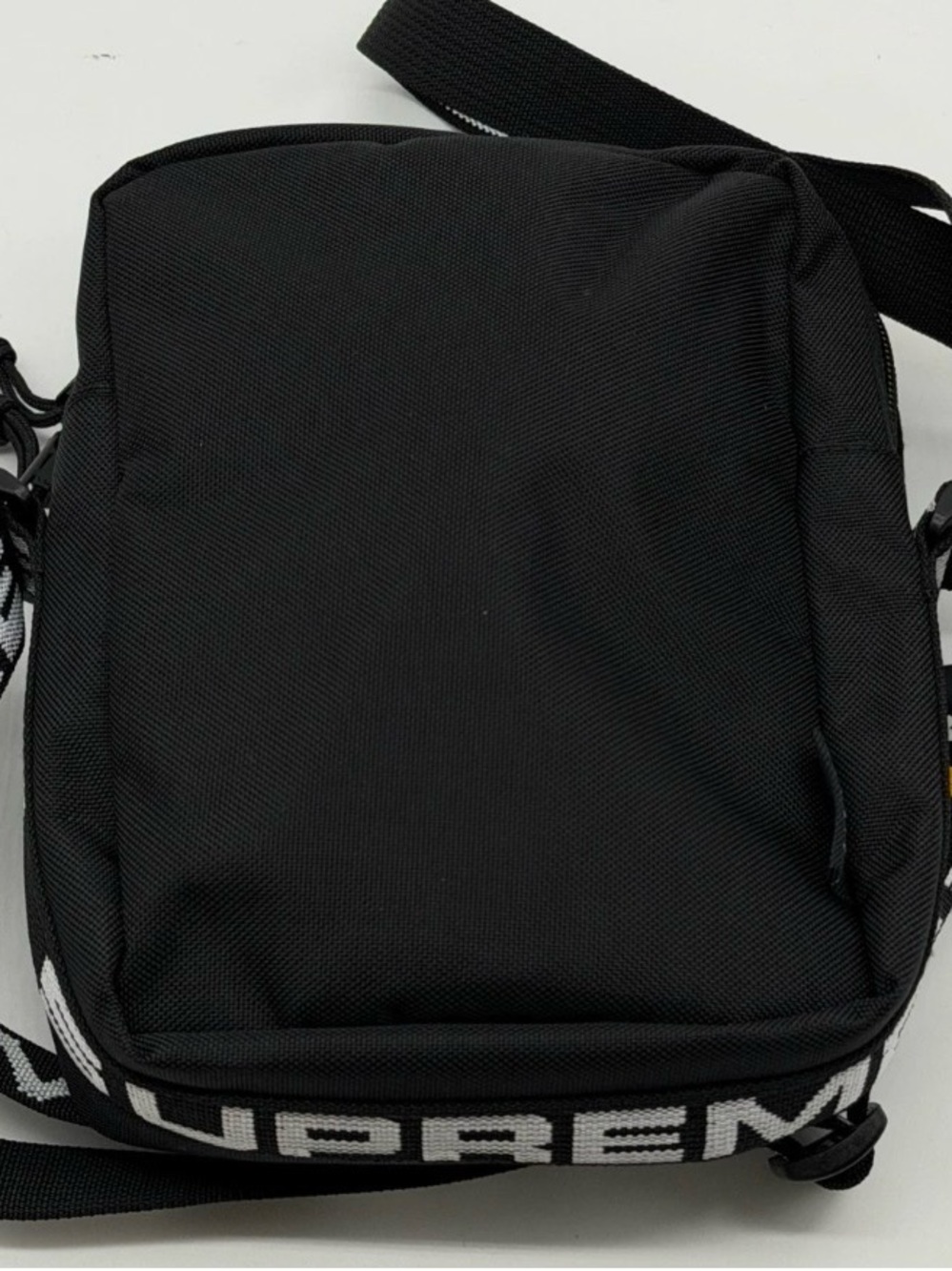 Supreme Black Compact Crossbody Messenger Bag with Branded Strap - Picture 2 of 2